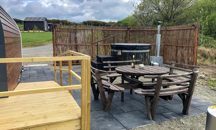 Lets Glamp Retro Luxury Glamping in West Wales - Beatles hot tub